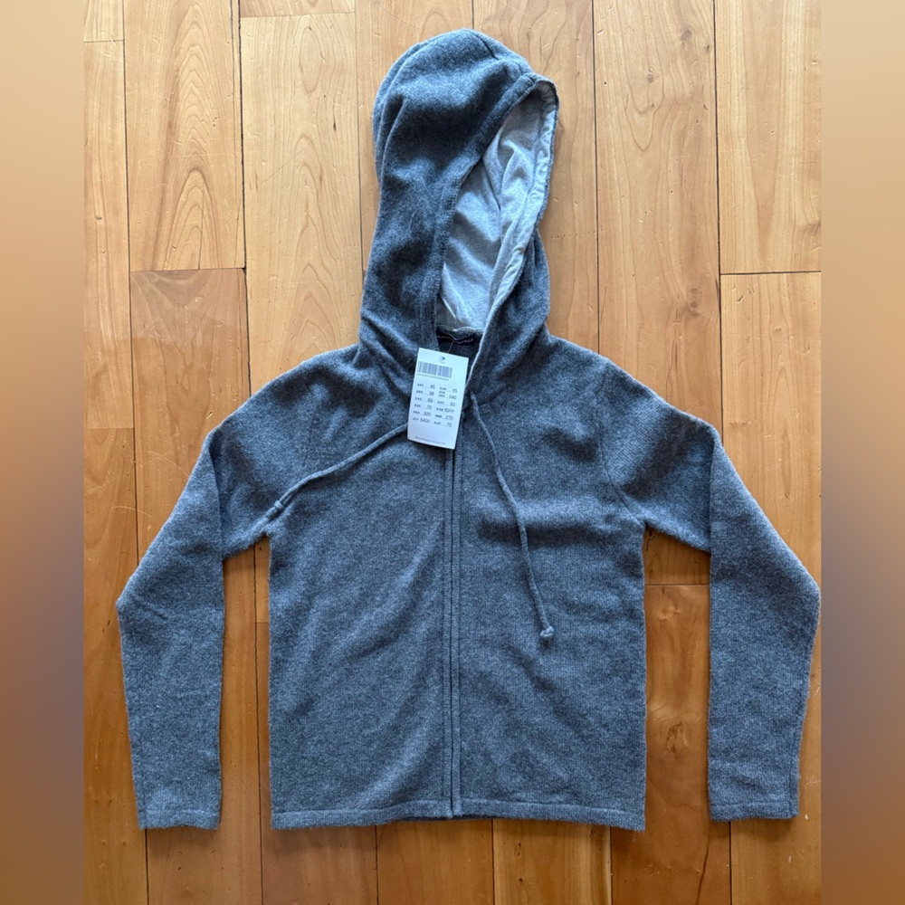 Brandy Melville Charcoal Knit Sweater ZIPUP hoodie NWT never worn